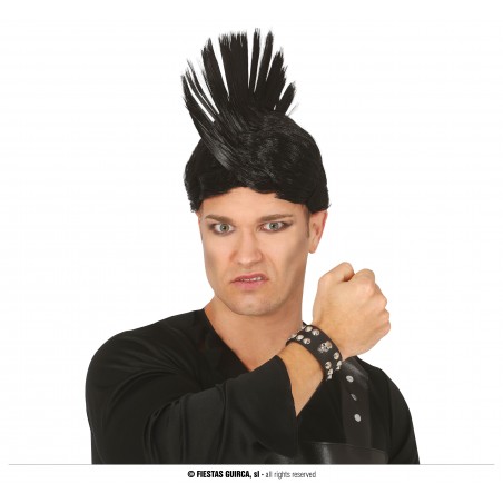 MUÑEQUERA CALAVERA SIMIL CUERO NEGRO